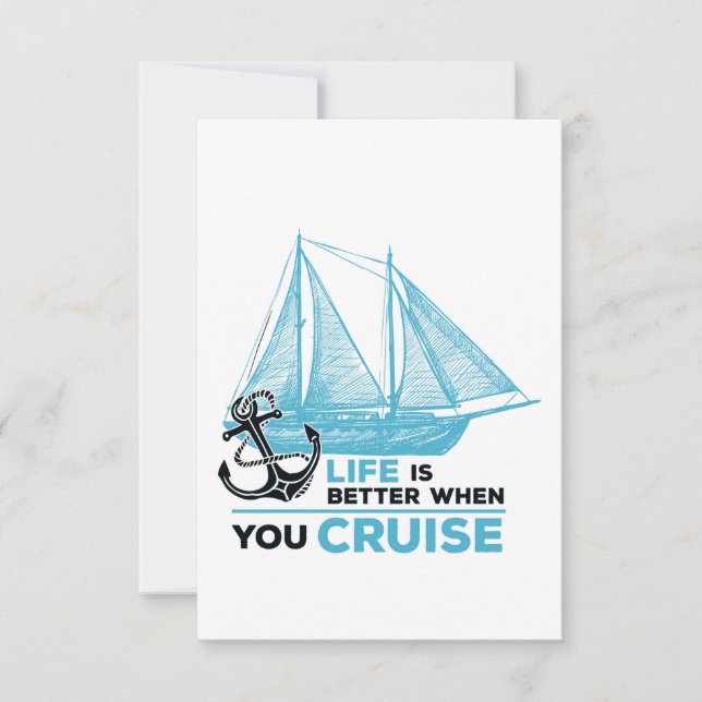 Invitación la vida de crucero es mejor cuando cruzas (Anverso)
