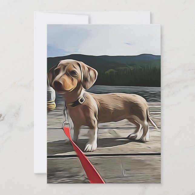 Invitación La Vida De Dachshund Es Mejor Con Un Cumpleaños De (Anverso)