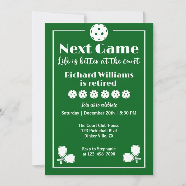 Invitación La vida de jubilación de las baloncestas es mejor  (Anverso)