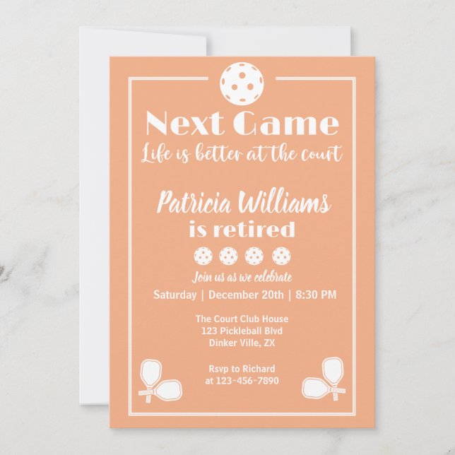 Invitación La vida de jubilación de las baloncestas es mejor  (Anverso)