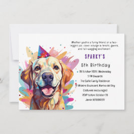 Invitación La vida de Labrador Paw-ty: Un Bash de Cumpleaños