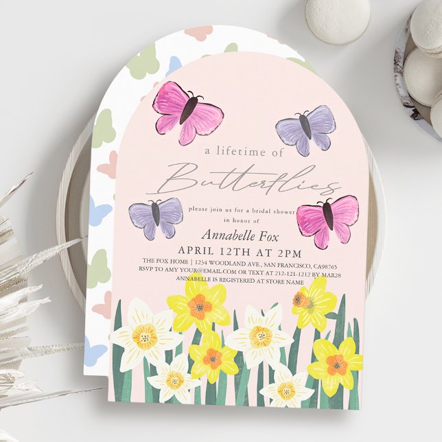 Invitación La vida de las mariposas Daffodils Ducha de novias (Subido por el creador)