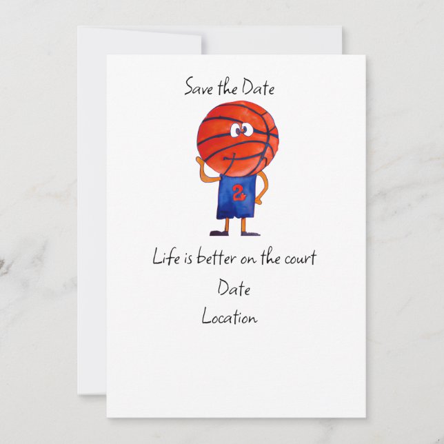 Invitación La vida del jugador de baloncesto es mejor en la c (Anverso)