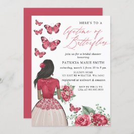 Invitación La vida en Borgoña de las mariposas en la ducha de