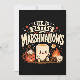 Invitación La vida es mejor con malvaviscos