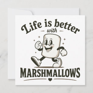 Invitación La vida es mejor con malvaviscos
