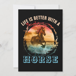 INVITACIÓN LA VIDA ES MEJOR CON UN CABALLO