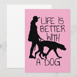 Invitación La vida es mejor con un perro - Amantes de los per