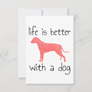 Invitación La Vida Es Mejor Con Un Perro - Los Amantes Del Pe