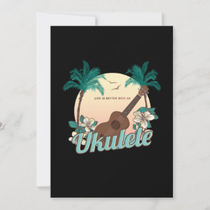 Invitación La Vida Es Mejor Con Un Regalo Acústico De Ukulele