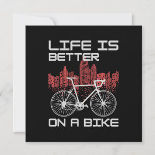 Invitación La vida es mejor en bicicleta
