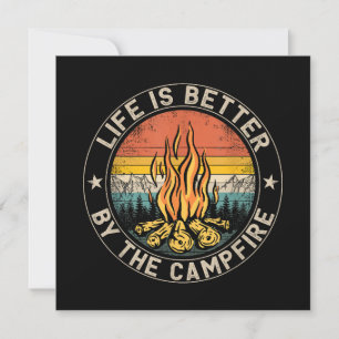 Invitación La vida es mejor gracias al fuego de campana