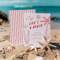 La vida es un Chica de playa rojo 30 cumpleaños de