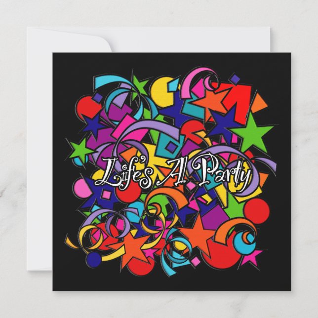 Invitación La Vida Es Un Fiesta (Anverso)
