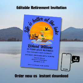 Invitación La vida jubilada es mejor en el Personalizado pesq