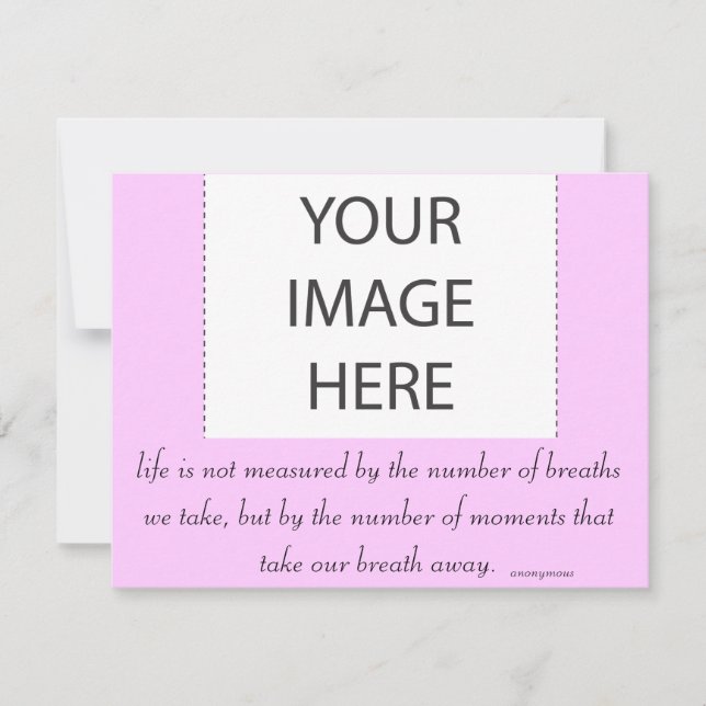 Invitación "La vida no se mide..." (Anverso)