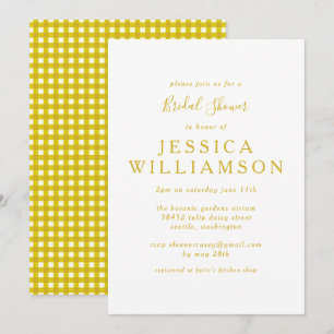 Invitación La vieja chaqueta de Gingham en la ducha de novia