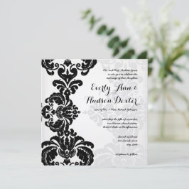 Invitación La vieja y ruidosa boda de damasco negro salva la