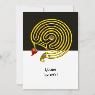 Invitación LABERINTO HIPER , blanco y negro