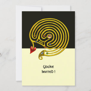 Invitación LABERINTO HIPER , blanco y negro