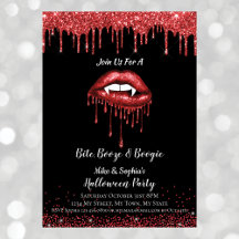 Labios de brillo rojo de vampiro para fiesta de Ha