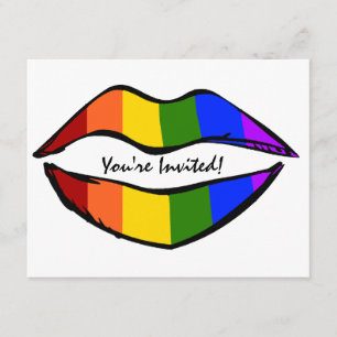 Invitación Labios del arcoiris