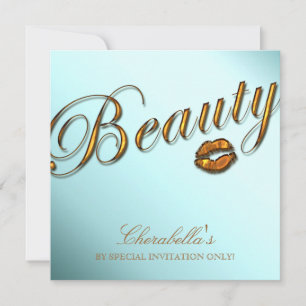 Invitación Labios del oro de Invititation del promo de la