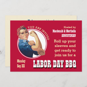 Invitación LABOR DAY BBQ Rosie Riveter