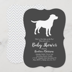 Invitación Laboratorio Neutral de Género de Labrador Baby Sho