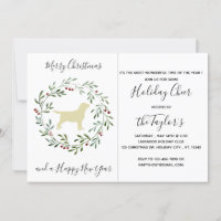 Labrador amarillo Feliz Navidad Labrador Recuperad