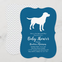 Labrador Dog Baby Shower Blue Boy Lab
