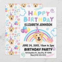 Labrador Retriever Birthday Invitation