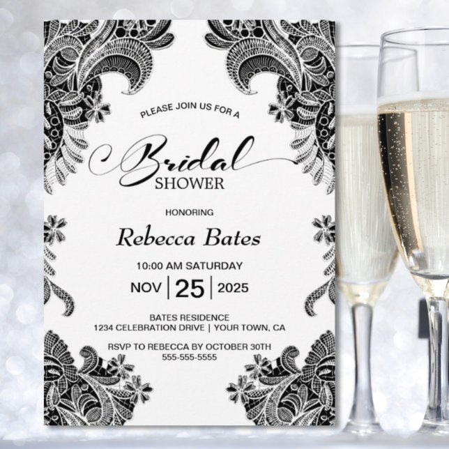 Invitación Lace Bridal Shower (Subido por el creador)