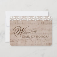 Lace de hoja de música romántica es mi HONOR