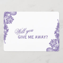Invitación Lace Ultra Violeta Moderna Que Me Darás.