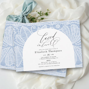Invitación Laced in Love Algo Azul Regalo de Despedida de Sol