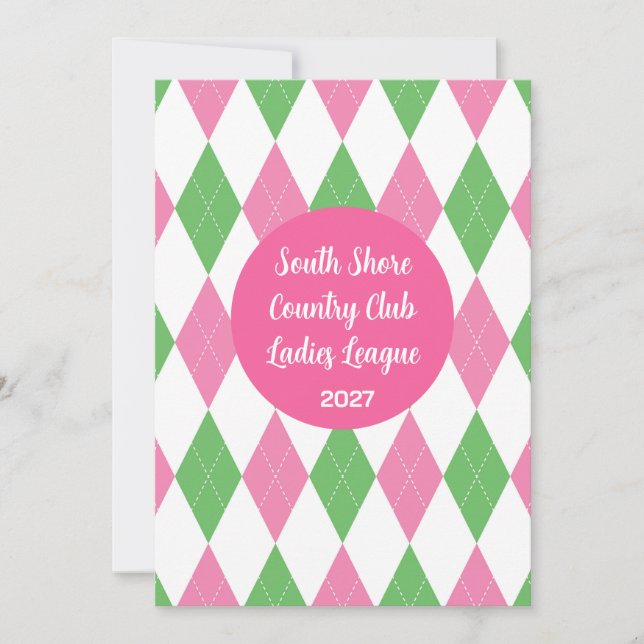 Invitación Ladies Golf League Invitation (Anverso)