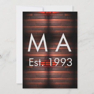 Invitación Ladrillo de piedra rústica marrón añadir nombre le