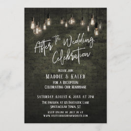 Invitación Ladrillo Edison Ilumina Después de la Celebración 