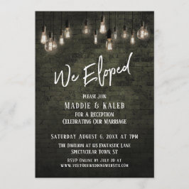 Invitación Ladrillo industrial con luces de Edison Nos escapa