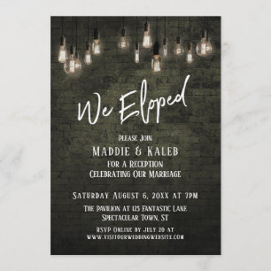 Invitación Ladrillo industrial con luces de Edison Nos escapa
