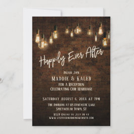 Invitación Ladrillo Industrial Edison Ilumina Felices Para Si