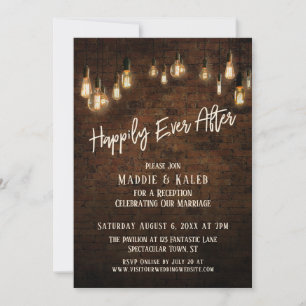 Invitación Ladrillo Industrial Edison Ilumina Felices Para Si
