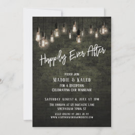 Invitación Ladrillo Industrial Edison Ilumina Felices por Sie