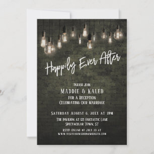 Invitación Ladrillo Industrial Edison Ilumina Felices por Sie