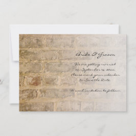 Invitación Ladrillos de Moda industrial Boda falsa Salven la