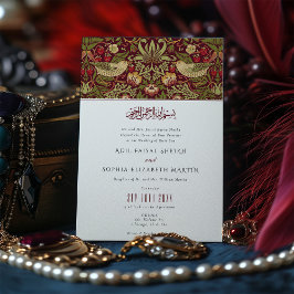 Invitación Ladrón islámico de fresa roja musulmana