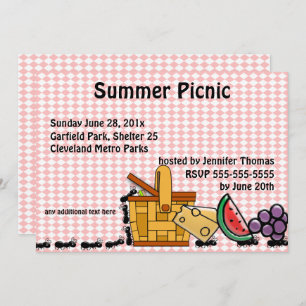 Invitación Ladrones picnicos, marchantes hormigas invitan al 