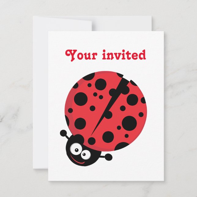 Invitación Lady Bug Birthday Invite (Anverso)