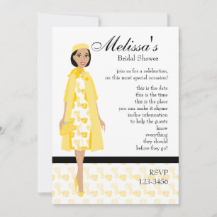Invitación Lady In Yellow